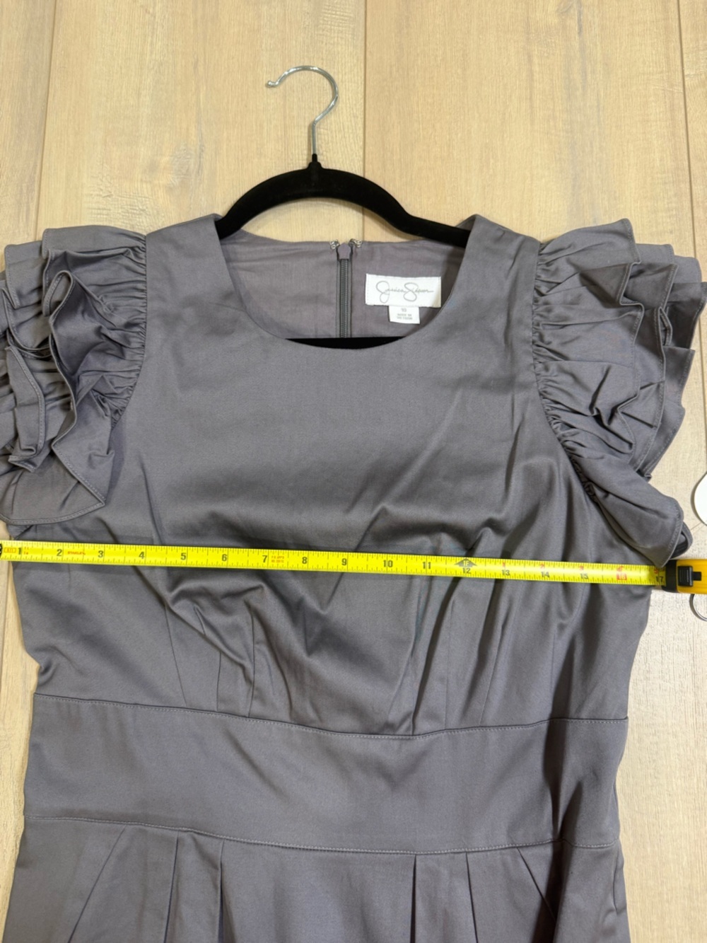 Jessica Simpson Gray Ruffle Sleeve Mini Dress - Picture 4 of 5